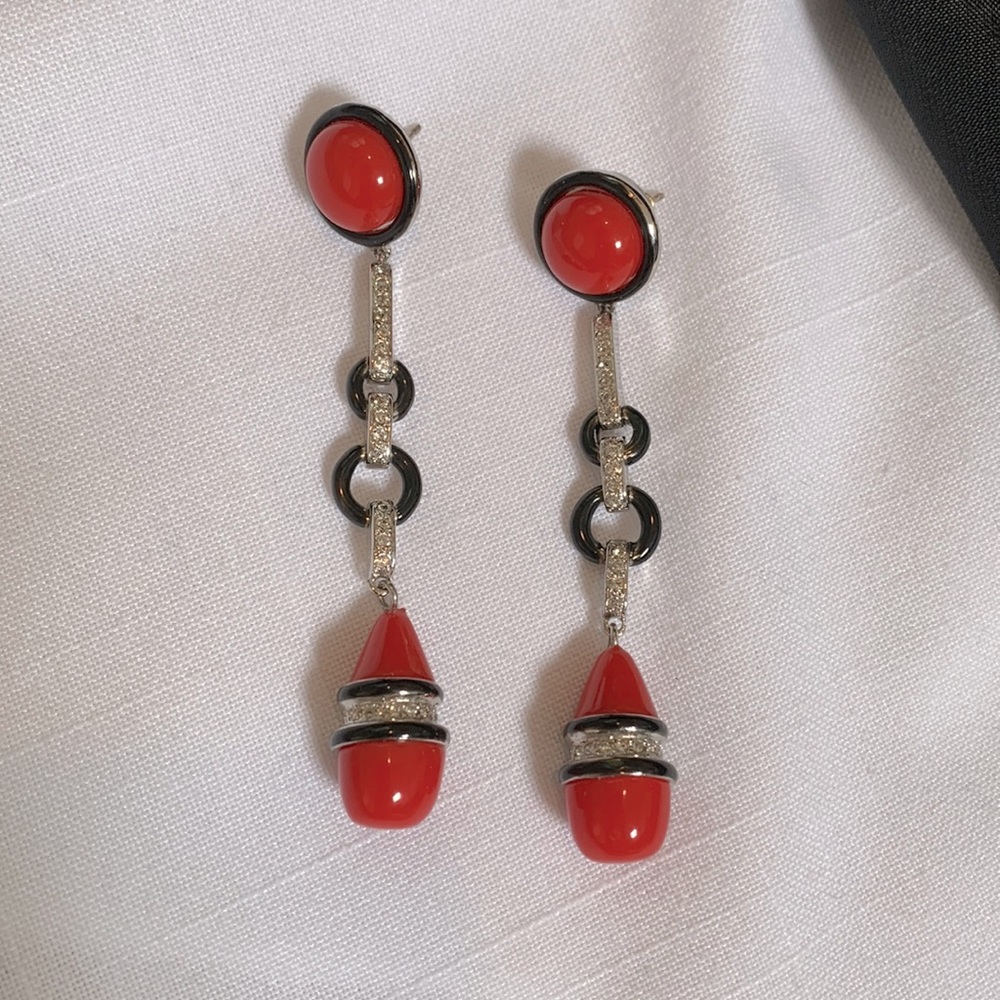 Gorgeous & dramatic replica earrings-Made in Italy